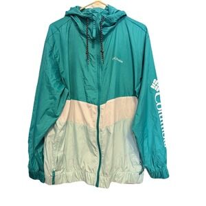 Women's Columbia Full Zip Hooded Lightweight Jacket XL